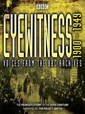 cover image of Eyewitness 1900-1949